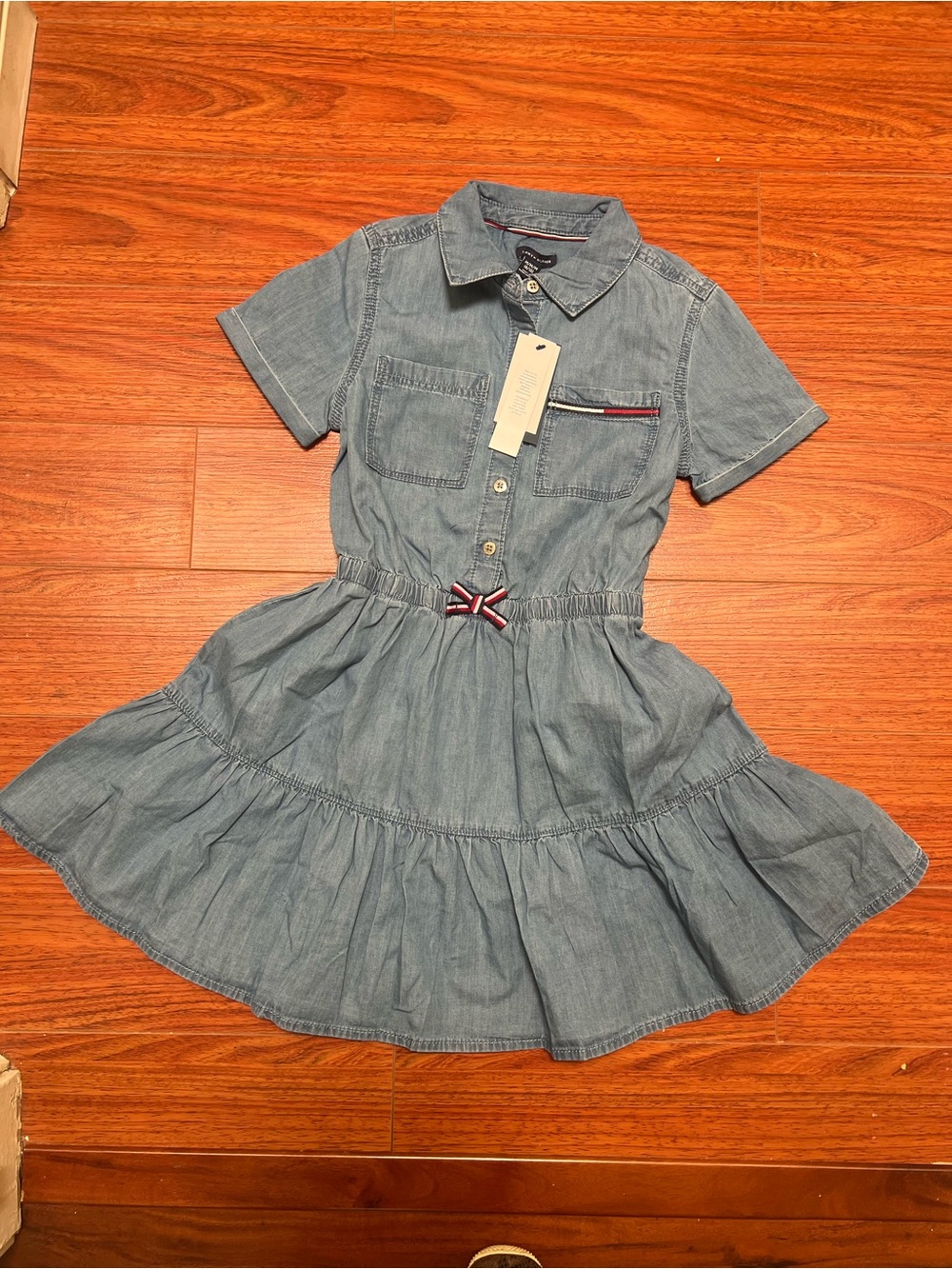 Girls Tommy Hilfiger blue Jean dress medium 8/10
